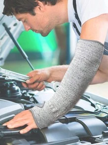 1 pieza Manga protectora multiusos para brazo y muñeca resistente al corte de vidrio, accesorio para camping - Gris - Ver 8