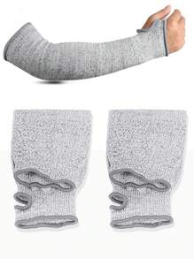 1 pieza Manga protectora multiusos para brazo y muñeca resistente al corte de vidrio, accesorio para camping - Gris - Ver 5