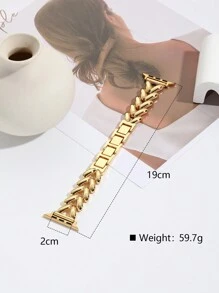 1pc Women's Fashionable V-Shaped Metal Apple Watch Strap 45/49/38/40/41/42/44mm, Compatible With Apple Watch Ultra/SE/8/7/6/5/4/3/2/1 As A Gift For Students Returning To School