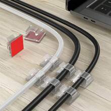 30pcs Self Adhesive Cable Management Clips Wire Cable Organizer Strong Cord Clips Wire Holders For Office Car And Home