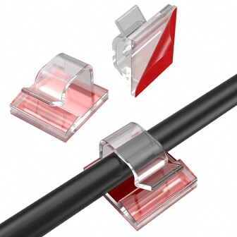 30 Piezas De Clips De Gestión De Cables Autoadhesivos, Organizador De Cables De Alambre, Clips De Cuerda Fuerte, Soportes De Cable Para La Oficina, El Automóvil Y El Hogar