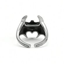 1 pieza Anillo para hombre, anillo de dedo índice personalizado de plata tailandesa creativa, joyería de anillo único de moda para hombres - Plata antigua - Ver 3