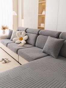 1 chiếc vỏ đệm ghế sofa bằng vải nỉ nhuộm sợi chống thấm nước và chống bụi, vỏ ghế sofa đàn hồi thân thiện với vật nuôi chống thấm nước theo phong cách hiện đại, vỏ bọc ghế sofa trơn chống trầy xước, phù hợp với ghế sofa chữ L và bộ ghế sofa 1/2/3/4 chỗ ngồi (Bán bởi ) - Màu xám đen - Xem 6