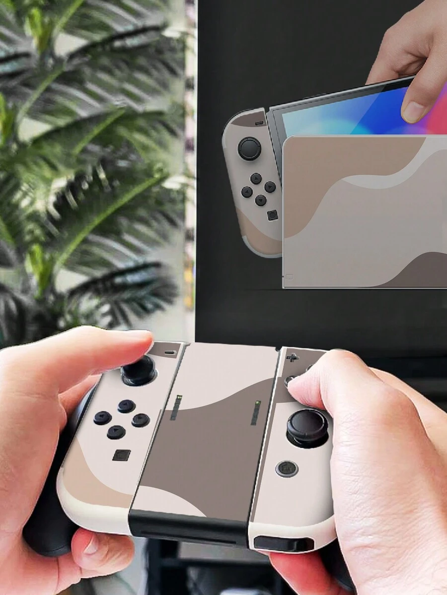 1 set Pegatina mate impresa compatible con la consola Switch OLED - Multicolor - Ver 1