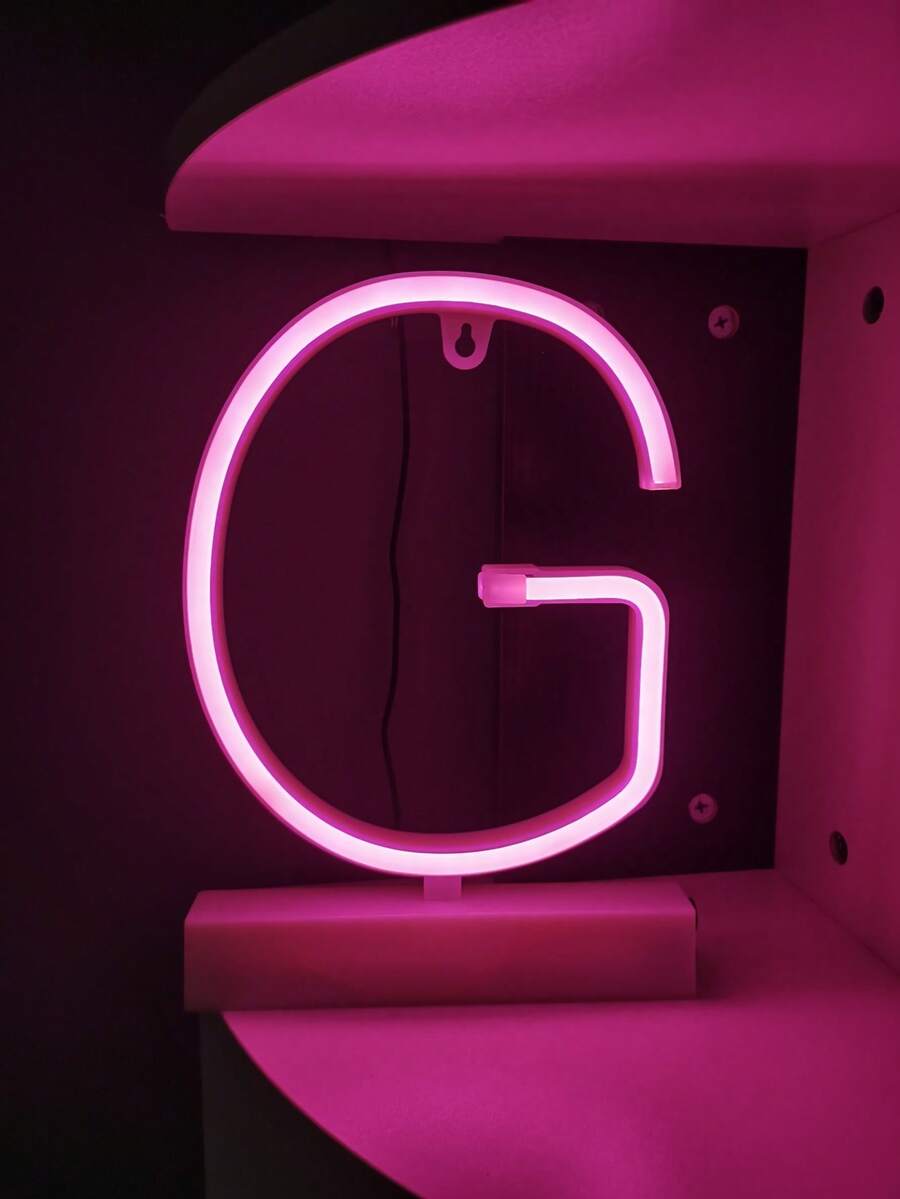 Led字母燈g霓虹桌燈為節日派對粉色房間裝飾