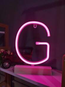 Led字母燈g霓虹桌燈為節日派對粉色房間裝飾