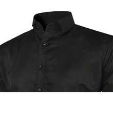 Camisa Hombre Slim Fit Strech Manga Corta Equipo De Trabajo - Negro - Ver 2