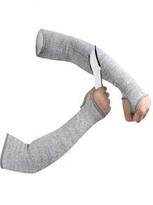 1 pieza Manga protectora multiusos para brazo y muñeca resistente al corte de vidrio, accesorio para camping - Gris - Ver 1