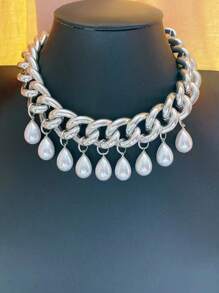 Silver-colored Chunky Link Chain Bracelet Suitable For Daily Wear - Silver - View 13