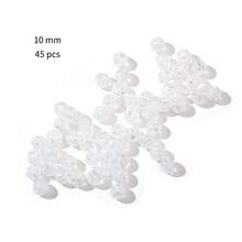 50入組白色裂紋玻璃珠子10mm