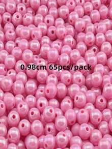 65-300入組/袋彩色亞克力珠子,馬卡龍和ab色圓珠適用於自製手鍊/項鍊珠寶配件