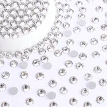 1440pcs White Glass Flat Back Rhinestones With Silver Bottom For Garment Accessories - White - View 1