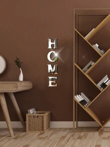 4 cái Thiết kế Thư Gương Bộ Dán Tường - Bạc - Xem 3