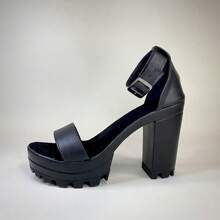 Women Heeled Sandals - 黑色 - 查看 3