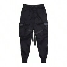 Pantalones De Chándal Hip Hop  HarajukuHombre - Negro - Ver 7