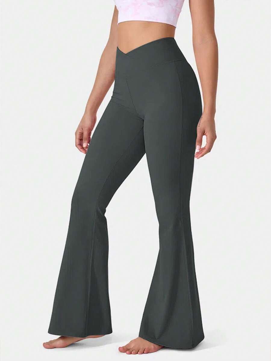 Dark Grey Sports Leggings - Dark Grey - View 1