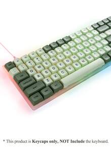 Xda Pbt鍵帽套裝125鍵 抹茶綠色珠光 適用於61/64/68/75/87/98/104/108鍵機械鍵盤,適用於cherry/gateron/otemu/kailh軸 - 抹茶綠 - 查看 5