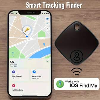 JcBlaon 鑰匙查找器、無線行李追蹤器標籤定位器可與「尋找我的應用程式」搭配使用、手提箱智慧追蹤器、可更換電池智慧標籤物品查找器