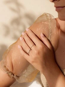 1個簡約時尚的圓環折疊戒指,適用於女性的925純銀精美珠寶禮物 - 銀色 - 查看 3