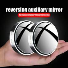 360 ° có thể xoay Độ Nét Cao Chiếu hậu ô tô Gương , Nhấn Phù hợp Nhỏ bé Tròn Gương Đối với Ô tô/xe hơi , Góc rộng Phụ trợ Gương điểm mù - màu đen - Xem 6