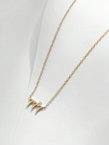 MODIAN 925 sterling bạc May mắn Số 777 Vòng cổ mặt dây chuyền Vàng Màu sắc Cái cổ Chuỗi Đối với phụ nữ Tốt Đồ trang sức Quà kỷ niệm - Vàng - Xem 5