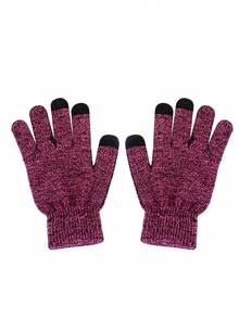 3入組女士冬季針織無邊帽,圍巾和手套套裝,保暖舒適