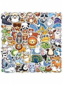 103张动物园贴纸卡通可爱动物ins风清新简约笔记本装饰防水贴#单套发 - 彩色 - 查看 2