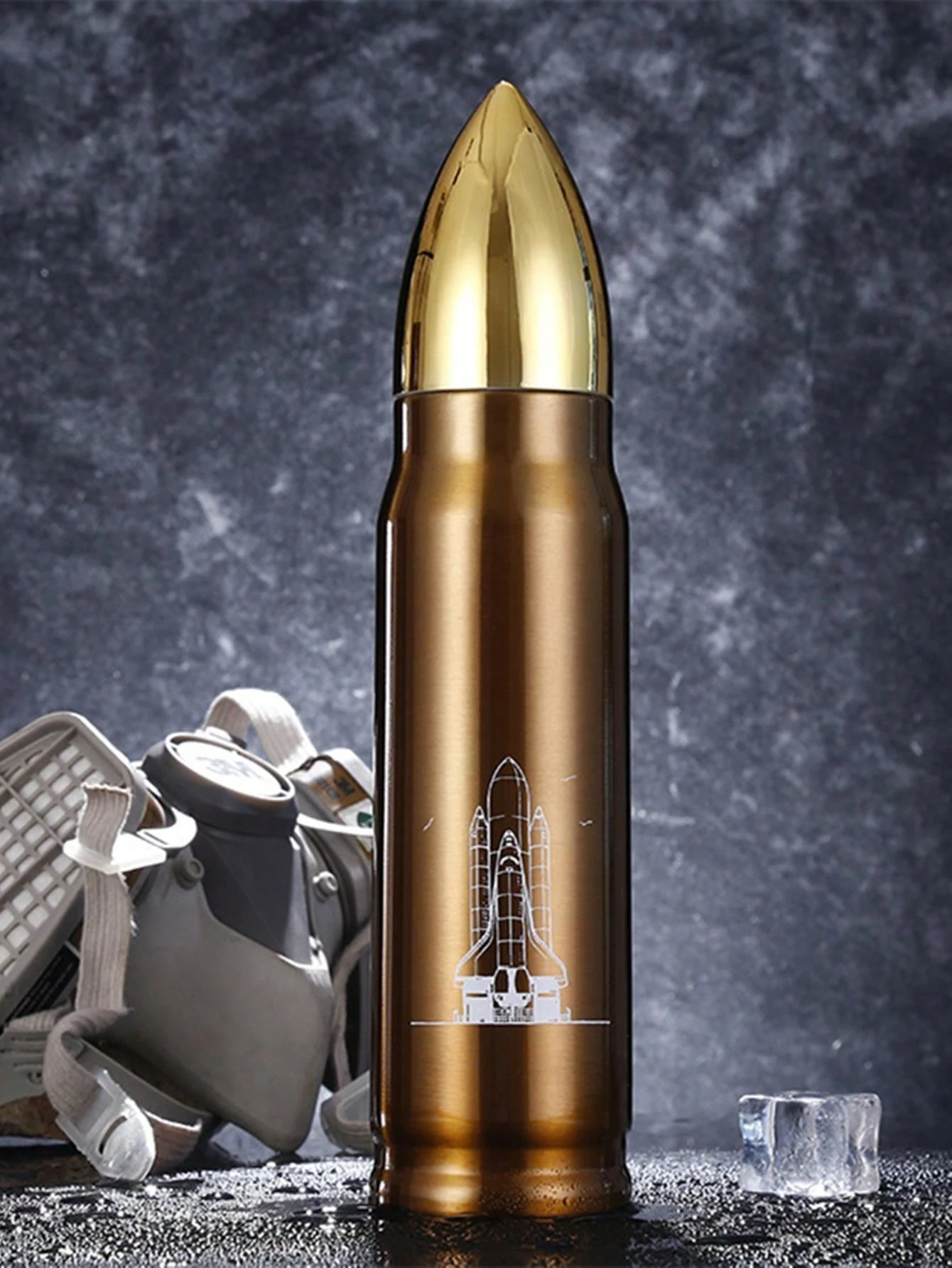 Stainless Steel Bullet Vacuum Insulated Flask For Outdoor Sports, 350ml ...
