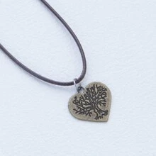 男士和女士手工製作生命之樹吊墜項鍊,鍍黃銅生命之樹首飾