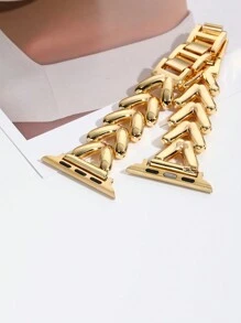 1pc Women's Fashionable V-Shaped Metal Apple Watch Strap 45/49/38/40/41/42/44mm, Compatible With Apple Watch Ultra/SE/8/7/6/5/4/3/2/1 As A Gift For Students Returning To School