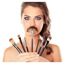 Set Of 24 Soft-Touch Professional Makeup Brushes + Makeup Beauty Gift Case - Red - View 4