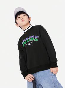 Annil Tween Boy Clothing Boy's And Girl's Sweater Mid Neck Fashion Spring And Autumn Warm Sports Versatile Casual Long Sleeve Top