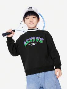 Annil Tween Boy Clothing Boy's And Girl's Sweater Mid Neck Fashion Spring And Autumn Warm Sports Versatile Casual Long Sleeve Top