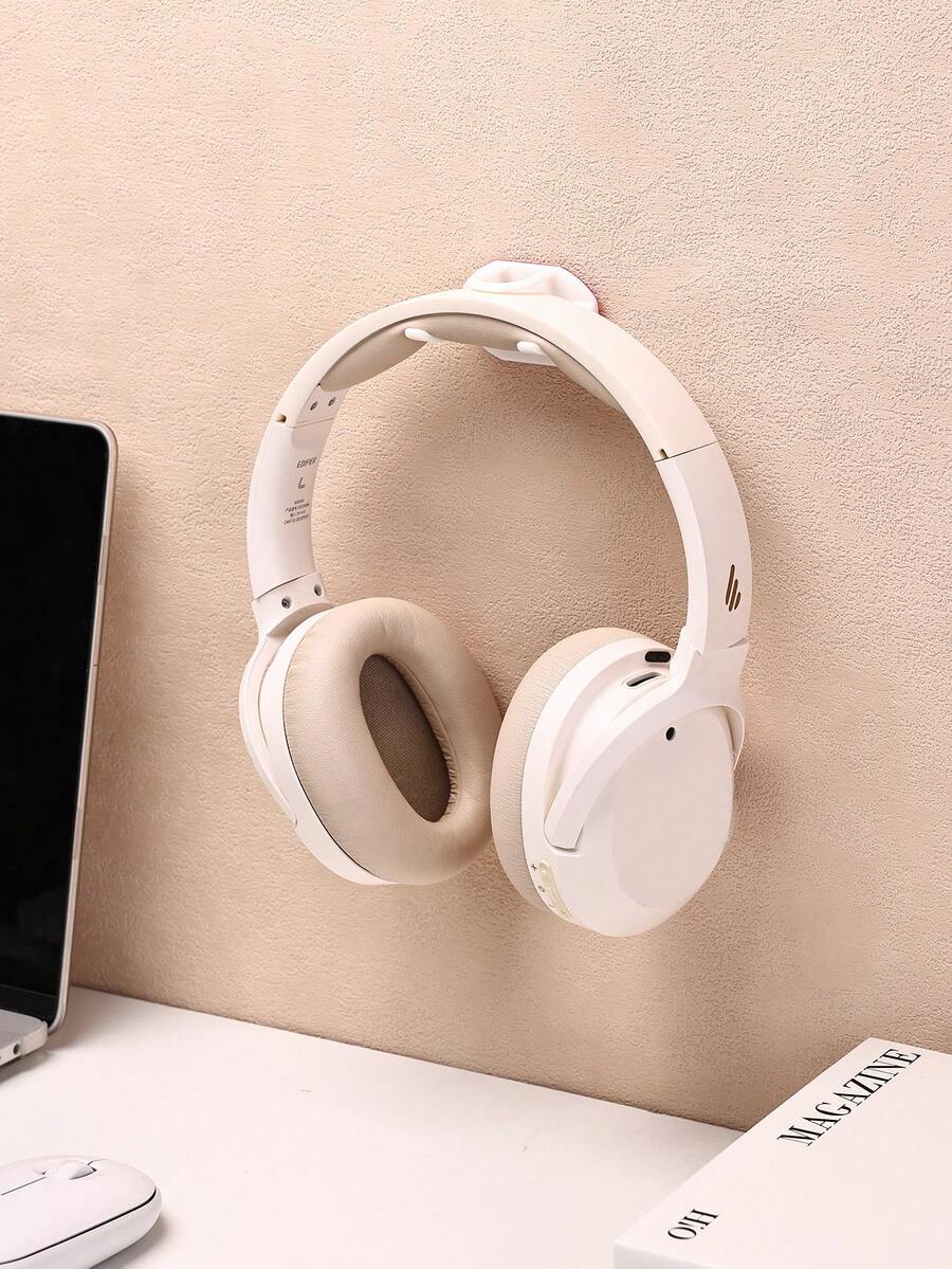 1入新式壁掛式遊戲耳機架,無需鑽孔的耳機掛鉤儲物架,適用於耳機、鑰匙、包包等物品