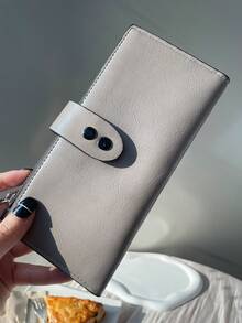Daily Commute Women's Bag, Lightweight Multipurpose Pu Card Holder, Coin Purse, Mom Clutch Wallet, Multiple Card Slot Coin Purse - Grey - View 2
