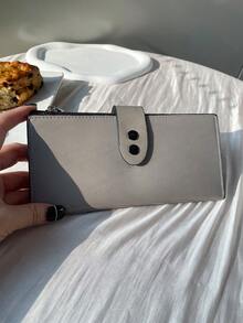 Daily Commute Women's Bag, Lightweight Multipurpose Pu Card Holder, Coin Purse, Mom Clutch Wallet, Multiple Card Slot Coin Purse - Grey - View 3