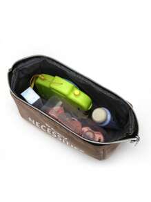 3pcs Travel Tote Bag With Shoulder Strap, Wet & Dry Separation, Bottle Storage For Mom - Khaki - View 6