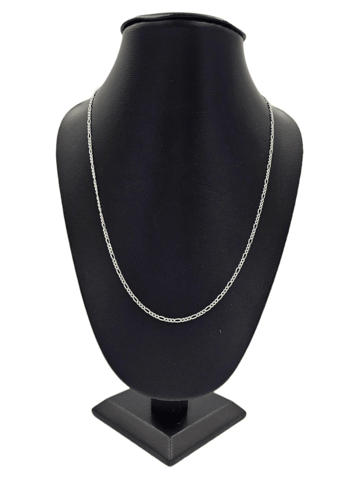 Cadena de pura Plata fina ley 925 tejido 3*1 40cm 2mm - Blanco - Ver 1