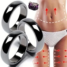 Yanxyad Hematite Rings For Men Women Unisex Black Hematite Stone Ring Absorbs Negative Energy Rings(NO-Magnetic) - Arc - View 1