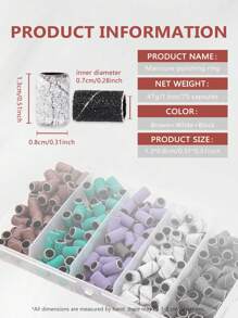 75pcs/Set Brown, White, Black Nail Sanding Bands With Mandrel & Bearing Set For Electric Drill Machine, Nail Art Tool