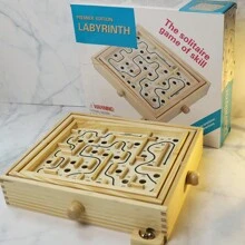 Labyrinth Game  Ball Tilt Maze Board Game - Champagne - View 2