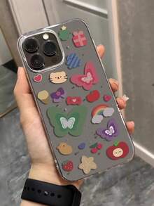 1入組透明tpu材質的手機殼,帶有蝴蝶結和貓咪圖案,適用於iphone手機 - 彩色 - 查看 2