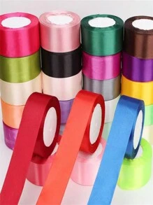 Size: 2.5cm/0.98in Width, 25 Yards/Roll Rich Gold Polyester Ribbon Satin Ribbon, Perfect For Making Bows And Decorating Festivals Such As Christmas And Weddings, Cake Ribbon,Christmas Valentine Day - Gold - View 3