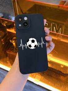 足球电磁波足球手机壳，黑色哑光手机壳，带摄像头镜头保护，兼容 和 Galaxy - 彩色 - 查看 4