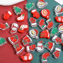 Giáng sinh Theo chủ đề Dầu Nhỏ giọt Hiệu ứng Hạt - Ông già Noen , Người tuyết , Cây thông noel - Lý tưởng Đối với DIY Điện thoại Dây đeo - Hạt màu giáng sinh-10 miếng - Xem 1