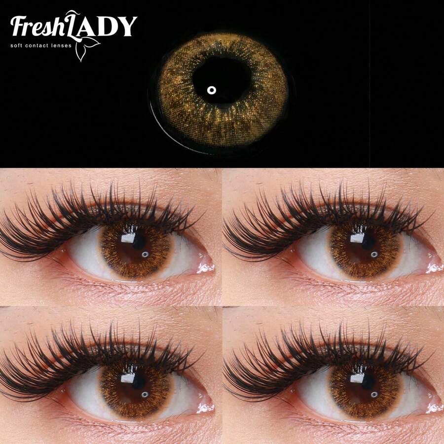 FRESH LADY Freshlady Twinkle-G.Brown Colored Contact Lenses 1 Year Disposable - Brown - View 1