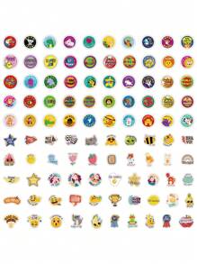 Finego 100入組兒童獎勵貼紙,老師課堂貼紙包,學生小型激勵課堂用品,男孩女孩幼兒好工作激勵行為幼稚園小學