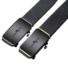 男士自动扣皮带，适合年轻及中年商务人士，百搭时尚皮带 - 金色 - 查看 4