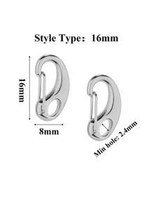 2 Miếng Vàng Thép không gỉ Kẹp tôm  Dây chuyền Móc Chuỗi Kết nối Làm vòng tay DIY Đồ trang sức Quân nhu Phụ kiện - Nhiều màu - Xem 17