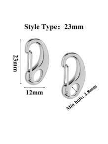 2 Miếng Vàng Thép không gỉ Kẹp tôm  Dây chuyền Móc Chuỗi Kết nối Làm vòng tay DIY Đồ trang sức Quân nhu Phụ kiện - Nhiều màu - Xem 16